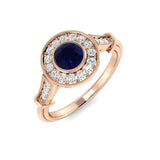 Diamond Tobbribge Blue Sapphire Ring | 0.75ct