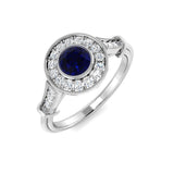 Diamond Tobbribge Blue Sapphire Ring | 0.75ct