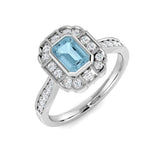 Diamond Truro Aquamarine Ring | 0.75ct - 1.75ct