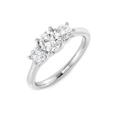 0.88Ct Lab Grown Diamond Ring in 9k White Gold | Ring Size - M