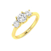 0.88Ct Lab Grown Diamond Ring in 9k Two Tone | Ring Size - M
