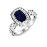 Diamond ktamforb Blue Sapphire Ring | 1.75ct - 2ct