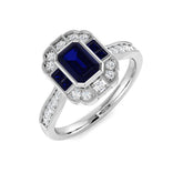 Diamond ktocktob Blue Sapphire Ring | 0.75ct - 1ct