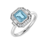 Diamond Brecob Aquamarine Ring | 0.5ct - 1.25ct