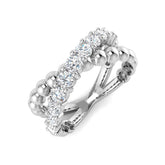 0.80Carat D-E/VS Lab Grown Diamond Fancy Wedding Ring 9k White Gold Ready To Ship