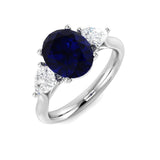 Diamond Winchekter Blue Sapphire Ring | 2.25ct - 3ct