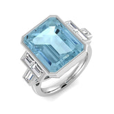 Diamond Maiba Aquamarine Ring | 7.5ct - 8.5ct