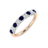 Diamond Houbksow Blue Sapphire Ring | 0.75ct