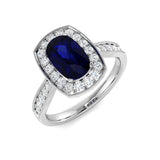 Diamond Cobham Blue Sapphire Ring | 1.75ct