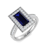 Diamond seatherheab Blue Sapphire Ring | 2.25ct