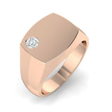 Luxury Diamond Signet Ring | 0.20ct | Hallmarked Gold & Platinum