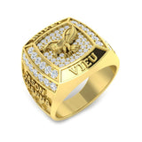 Luxury Eagle Crest Diamond Fancy Ring | 0.75ct | Hallmarked