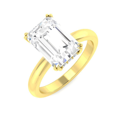 Diamond Barbet Engagement Ring | 3.5ct | Hallmarked Gold & Platinum