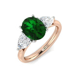 Luxury Oval Emerald Engagement Ring