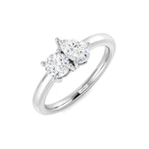 Diamond Hesmksey 2 Stone Ring | 0.75ct | Hallmarked Gold & Platinum