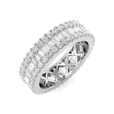 Baguette & Round Diamond Full Eternity Ring | Lab & Natural 2.00ct