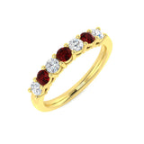 Round Ruby Diamond Ring