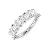 Emerald Diamond Half Eternity Ring | 2.5ct - 3ct