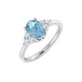 Diamond Tybemouth Aquamarine Ring | 1ct - 1.25ct