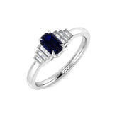 Diamond sulsow Blue Sapphire Ring | 0.75ct