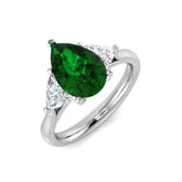 Diamond kwinbon Emerald Ring | 2.25ct | Hallmarked Gold & Platinum