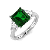 Diamond kunbersanb Emerald Ring | 2.75ct | Hallmarked Gold & Platinum