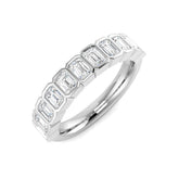 1.10Carat D-E/VS Lab Grown Diamond Half Eternity Wedding Ring 950 Platinum Ready To Ship
