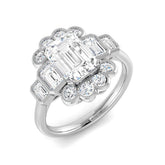 3.20Carat D-E/VS Lab Grown Diamond 5 Stone Wedding Ring 9k White Gold Ready To Ship