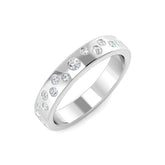 0.30Carat D-E/VS Lab Grown Diamond Half Eternity Wedding Ring 9k White Gold Ready To Ship