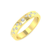 0.30Carat D-E/VS Lab Grown Diamond Half Eternity Wedding Ring 9k Yellow Gold Ready To Ship