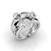 Diamond Chirk Bubble Ring | 1ct | Hallmarked Gold & Platinum