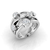 Luxury Diamond Bubble Ring 1.00ct | Lab Grown D/VVS | UK Hallmarked