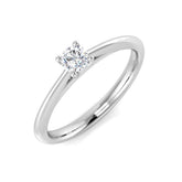 9ct White Gold 0.17ct Natural Diamond Engagement Ring