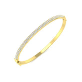 Clover Diamant-Kettenarmband mit Lünetten- und Pavé-Fassung aus Naturdiamanten in Platin
