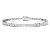 3 Prong Diamond Bracelet, Classic Tennis Bracelet, Luxury Diamond Bracelet