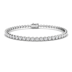 9ct White Gold 2.03ct Lab Grown Diamond Tennis Bracelet