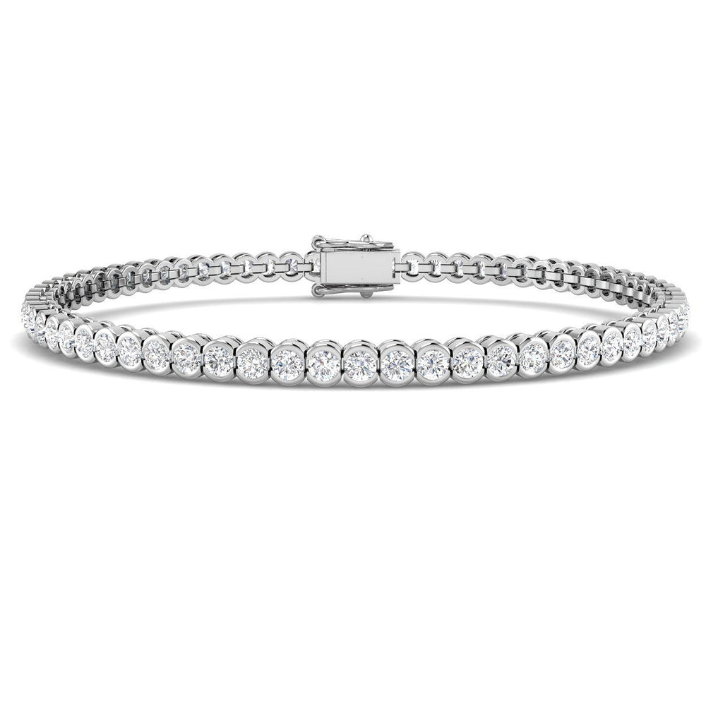 Lab Grown Diamond Bracelet, Diamond Tennis Bracelet, 9K White Gold Bracelet