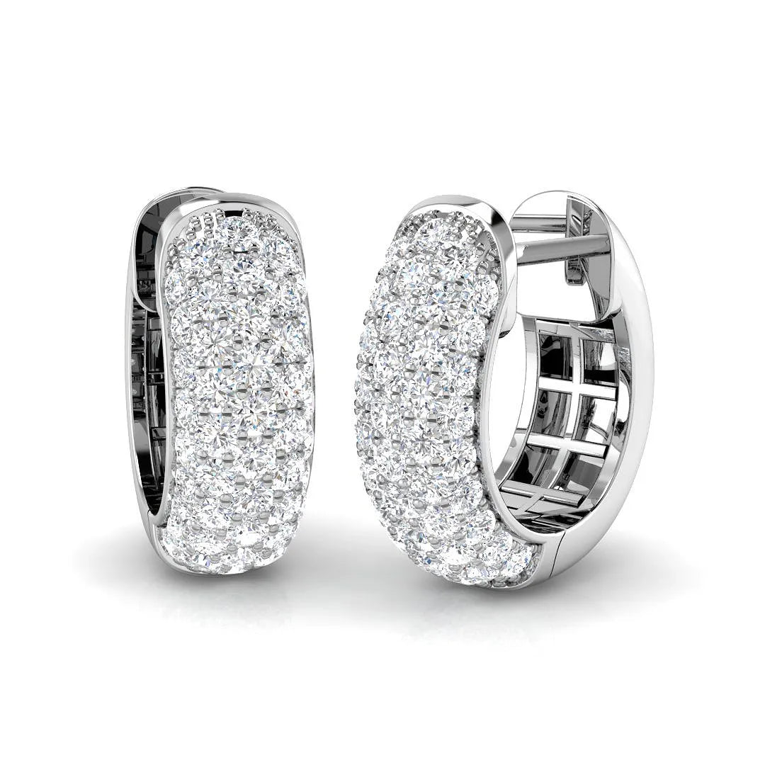 0.57 Carat Lab Grown Diamond Hoop Earring in 9K/18K Hallmarked Gold