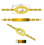 Natural Round Diamond Evil Eye with Ruby Center