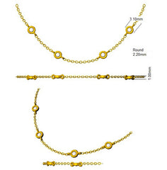 9ct Yellow Gold 0.32ct Lab Grown Diamond Spectacle Necklace