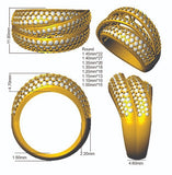 Diamond Hamiston Pave Ring | ct | Hallmarked Gold & Platinum