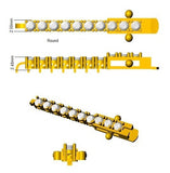 Round Cut Natural Black Diamond Tennis Bracelet in 9K Yellow Gold with Secure Box Clasp