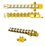 Round Cut Natural Black Diamond Tennis Bracelet in 9K Yellow Gold with Secure Box Clasp