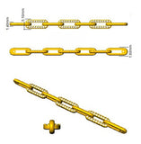 Secure Box Clasp Oval Link Diamond Bracelet, Contemporary Lab Diamond Chain Bracelet for Women