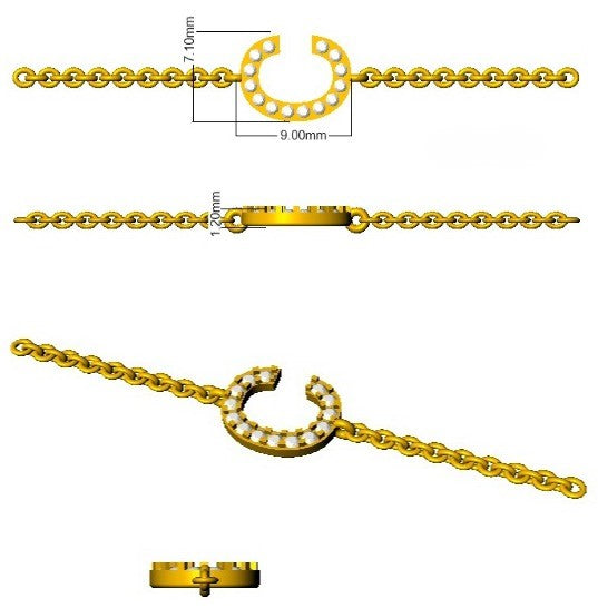 Modern Pave Diamond Bracelet
