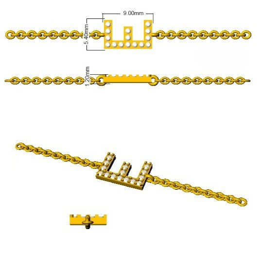 Modern Diamond Chain Bracelet