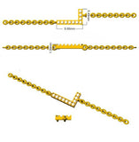 Natural Round Cut Diamond Initial L Letter Bracelet in 18K Yellow Gold - Pave Set Lobster Claw