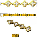 Fine jewelry clover bracelet