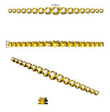 Clover Diamant-Kettenarmband mit Lünetten- und Pavé-Fassung aus Naturdiamanten in Platin