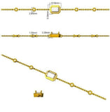 Clover Diamant-Kettenarmband mit Lünetten- und Pavé-Fassung aus Naturdiamanten in Platin